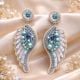 Handmade Jewelry Crystal Wing Drop Earrings